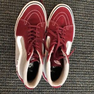 Vans red hightops